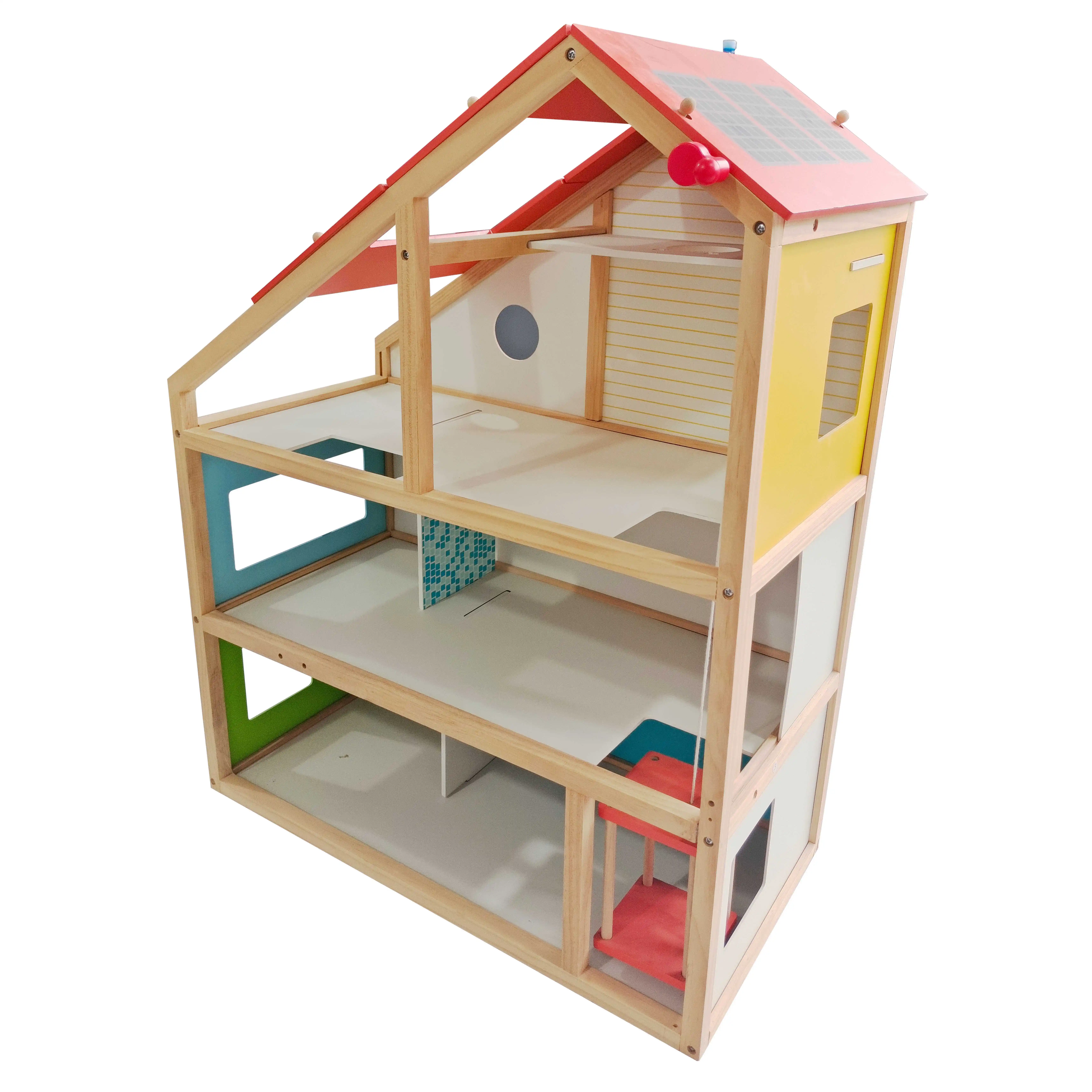 2023 mode maison de poupée jouet Suite en plastique poupée Villa avec meubles et accessoires de poupée Mini immeuble à appartements bricolage jouet