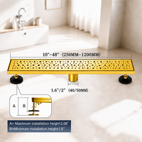 CE ISO9001 Moderne Drain de douche linéaire long en acier inoxydable SUS 304 pour salle de bain, baignoire, cuisine, drain de sol, hôtel, extérieur