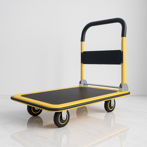 पोर्टेबल फोल्डेबल स्टील संरचना ट्रैक्टर ट्रेलर 91x61 फ्लैट कार 300 किलो क्षमता घरेलू परिवहन हाथ ट्रॉली ओएम - Product Image 4