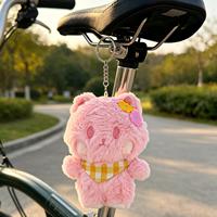 Vente en gros de pendentifs en peluche de dessin animé, animaux en peluche personnalisés, porte-clés, breloques de sac avec logo brodé, commande en gros