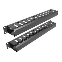 Rak Server 19 "1U kualitas tinggi 12 Slot manajemen kabel logam baja 12 cincin pengatur kabel dengan harga kompetitif