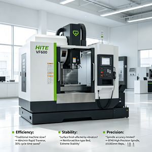 Centro <span class=keywords><strong>de</strong></span> Mecanizado Vertical <span class=keywords><strong>de</strong></span> Alta Velocidad VF600 para Piezas Electrónicas, Fresadora CNC con Control GSK y Husillo BT40 - Product Image 1