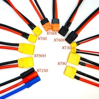 Konektor Steker Pria dan Wanita Tembaga XT30 XT60 X90 10-18AWG dengan Kabel Silika Gel untuk Model Pesawat, Penyimpanan Energi, Baterai Lithium.