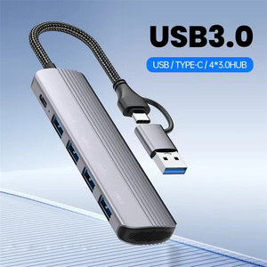 7 en 1 <span class=keywords><strong>USB</strong></span> <span class=keywords><strong>Hub</strong></span> 3.0 Splitter pour PC Portable Tablette Haute Vitesse Type C Station D'accueil pour <span class=keywords><strong>Bureau</strong></span> Travail <span class=keywords><strong>USB</strong></span> Disque - Product Image 3