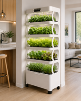 Intérieur maison jardin d'herbes intelligent Intelligente microgreens aquaponie aéroponique verticale kit hydroponique système de culture hydroponique