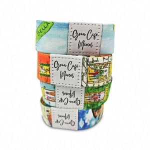 Customized RFID/NFC Thermal Woven Polyester Elastic Fabric Bracelet Wristband with Custom logo Wrist Band - Product Image 4