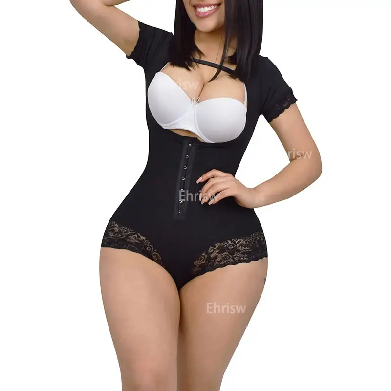 Body Premium Manga Short Fajas Colombianas Waist Trainer Women Hourglass Girdle Waist Cincher Corset Weight Loss Slimming Body