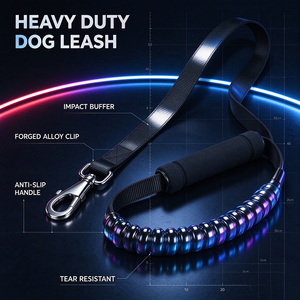 Correa Reflectante para Perro de Alta Resistencia, Suministro de Fábrica, Accesorio Seguro para Correr de Noche - Product Image 6