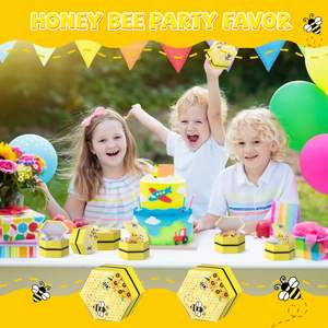 Cajas de regalo de <span class=keywords><strong>colmena</strong></span> de papel de caramelo de abeja, Cajas de Regalo de papel amarillo, decoración de fiesta de abeja, cajas de recuerdo de fiesta de cumpleaños para Baby Shower - Product Image 6