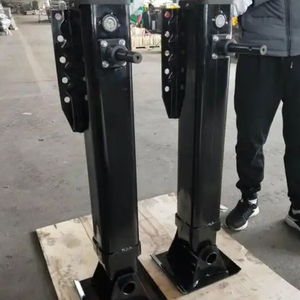 Cric hydraulique robuste pour remorque à benne basculante, avec pied de stabilisation et support de jambe - Product Image 6