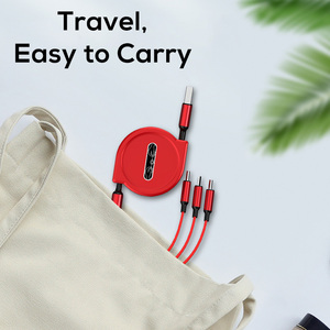 Phổ biến một cách kéo cáp USB có thể thu vào 3 trong 1 1.2m mở rộng USB A đến ba cắm cho điện thiết bị di động - Product Image 3