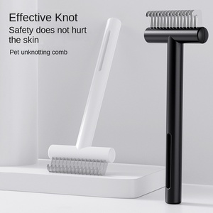 Juicepet-Peine <span class=keywords><strong>de</strong></span> plástico suave para mascotas, cepillo para perros y gatos, peine <span class=keywords><strong>de</strong></span> pelo con cuchillo para anudar para Pelo Largo - Product Image 3