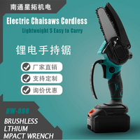 Scie électrique sans fil professionnelle OEM en gros avec batterie, tronçonneuse portative pour la coupe du bois et affûteuse intégrée
