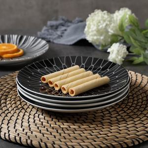 Fábrica al por mayor 8 "platos de cerámica negra nuevo hueso China <span class=keywords><strong>restaurante</strong></span> cena juegos Platos y platos <span class=keywords><strong>tapas</strong></span> plato de cerámica - Product Image 3