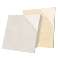 Carreaux de sol en porcelaine polie 800x800mm, finition polycristalline jaune et blanc, carreaux d'intérieur durables, style moderne minimaliste