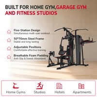 Nouvel équipement de gym à domicile au design innovant avec cinq stations d'exercice et un mouvement de câble fluide pour OEM/ODM