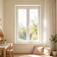 Fenêtre à battant en PVC avec verre nano-autoréparant pour jardin et villa, surface hydrophobe facile à nettoyer