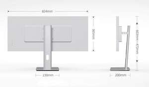 Todotcoior หน้าจอกว้างพิเศษ34นิ้ว4K 3440x1440 144Hz, HDR400 IPS Display Display sRGB 100% สำหรับการเล่นเกมสำนักงานการแก้ไข - Product Image 5