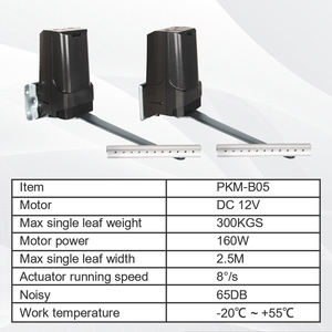 Moteur de <span class=keywords><strong>portail</strong></span> <span class=keywords><strong>battant</strong></span> industriel moderne PKM-B05 DC 12V 300 kg par <span class=keywords><strong>battant</strong></span>, <span class=keywords><strong>bras</strong></span> <span class=keywords><strong>articulé</strong></span> automatique double <span class=keywords><strong>bras</strong></span> 433 MHz - Product Image 4