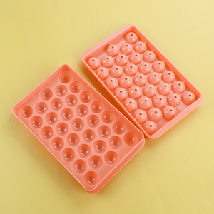 Bandeja de Plástico para Cubitos de Hielo con Tapa, 33 Cavidades, PP, Fácil de Desmoldar, Molde Redondo para Cubitos de Hielo, Contenedor de Hielo - Product Image 3