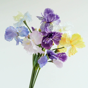 GOG1077 <span class=keywords><strong>Iris</strong></span> en soie réaliste de haute qualité pour l'intérieur et l'extérieur de Noël Pâques Retour École Fleurs artificielles décoratives - Product Image 2