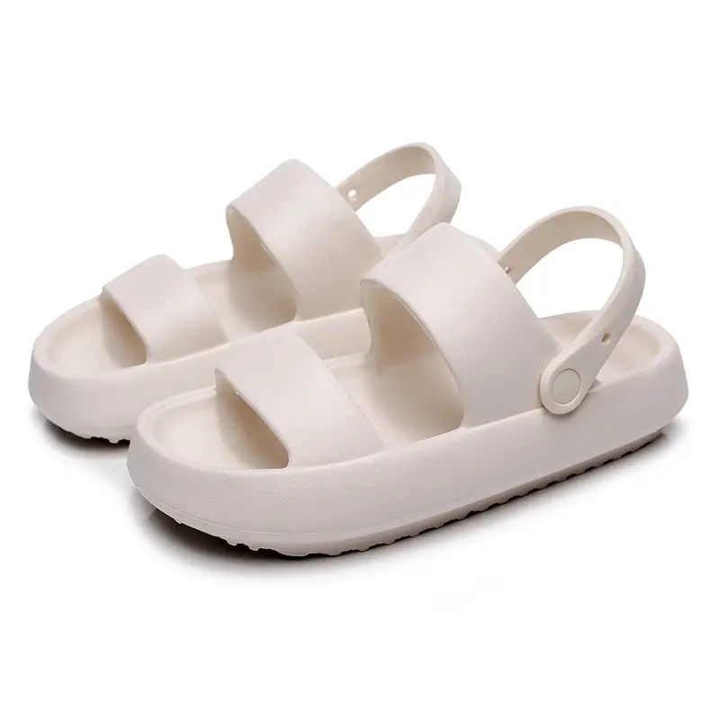 Benutzer definiertes Logo Zwei Träger EVA Sandalen Unisex Beach Slipper Sommer Lässig Flache Herren Sandalen Schaum Runner Leicht gewicht