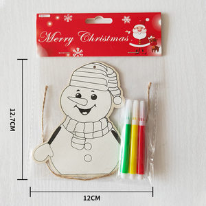 Kit de artesanías de madera a color para niños, decoraciones colgantes y macetas de pintura, arte de madera y carteles de pared, artesanías en madera para niños - Product Image 6