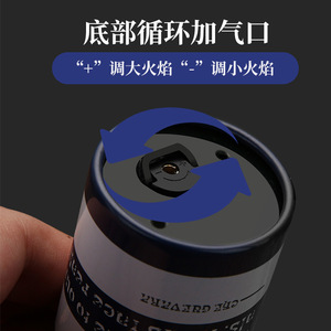 Encendedor de Butano Dark Horse Resistente al Viento, 7g, Gran Capacidad, Cuerpo Metálico, Portátil, Recargable, para Cigarros, Uso en Exteriores - Product Image 5