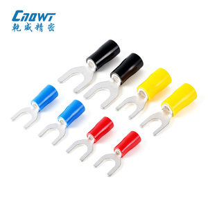 SV loạt pre-cách điện PVC dây điện uốn nối ngã ba Spade thiết bị đầu cuối trong Màu Đỏ màu xanh vàng đen-thiết bị đầu cuối - Product Image 2