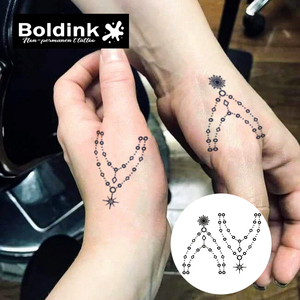 รอยสักลายเส้นแบบจุดเหมือนจริง Boldink Custom ลายโซ่ดวงอาทิตย์ สำหรับตกแต่งร่างกาย กันน้ำ ติดทนนาน 2 สัปดาห์ ด้วยหมึก Jagua Juice - Product Image 3