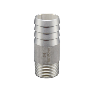 Conector de Tubería JIS B2302, Niple <span class=keywords><strong>Flexible</strong></span> Redondo Macho de Acero Inoxidable con Rosca Macho y Conexión de Manguera Igual de 1/8\" a 4\" - Product Image 3