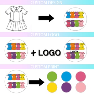 Vestito da Principessa per Bambine Kerui, Abito Color Block con Fiocchi, <span class=keywords><strong>Abbigliamento</strong></span> per Bambini, Vestito con Colletto Peter Pan e Volant Plissettato per Ragazze - Product Image 3