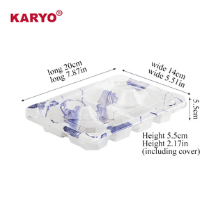 KARYO Contenedor de Sushi para Llevar de Plástico PS de Grado Alimenticio con 8 Compartimentos, Caja Bento de 8 Compartimentos para Sashimi, Plato para Fiestas - Product Image 6
