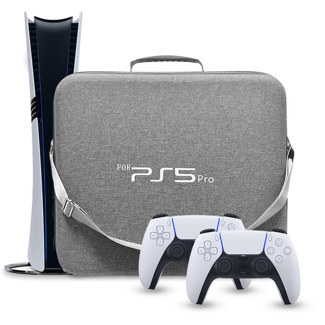 Waterproof Storage Bag for PS5 PRO Console Gamepad Accessories Large Capacity Carrying EVA Case