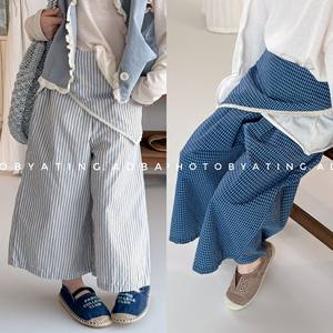 <span class=keywords><strong>Pantaloni</strong></span> per <span class=keywords><strong>Bambina</strong></span> Stile Coreano Primavera 2026, Set in Cotone Lavato con Elastico in Vita, <span class=keywords><strong>Pantaloni</strong></span> Corti per Neonata - Product Image 2