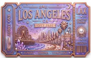 Barra de Cobre Puro 999 de 5 oz con Estampado 3D en Alto Relieve de Palmeras y Atardecer, con Efecto UV a Prueba de Color, Arte Metálico '<span class=keywords><strong>California</strong></span> Dreaming' - Product Image 3
