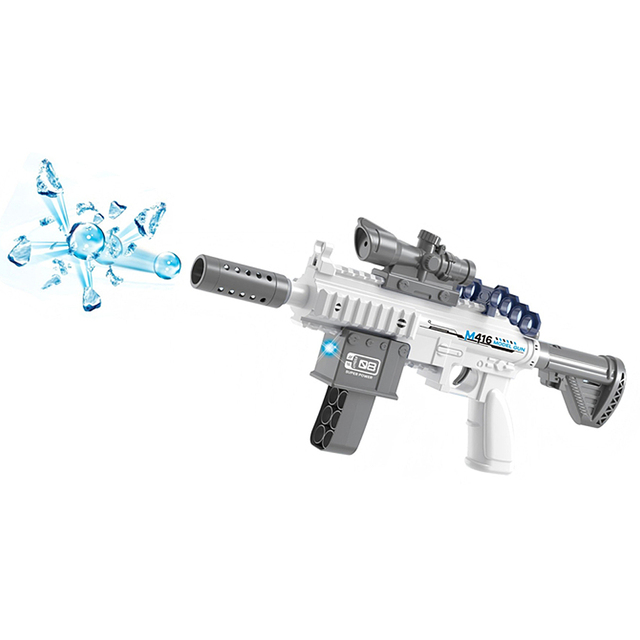 2 in 1 M416 Water Bullet Soft Bullet Gun with Sound Light Outdoor Shooting Toy Battle Game for Kids Summer Play Birthday Gift