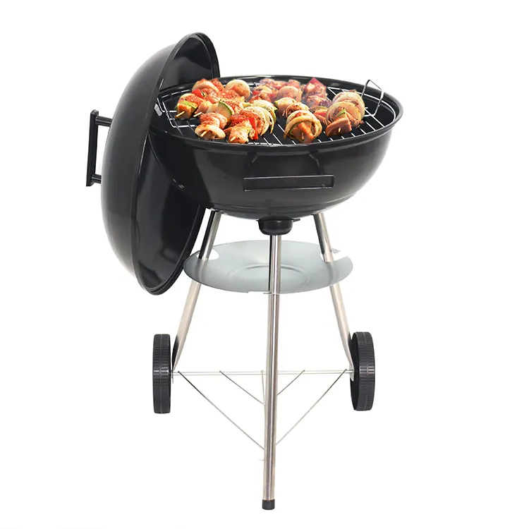 14/17/18/22 Zoll Grill Outdoor Camping tragbar Barbecue Holzkohle Grill Reisen Zweiradstativ Kessel Bbq Grills