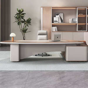 Bureau de direction moderne en forme de L de haute technologie avec bureaux de direction en bois - Product Image 3