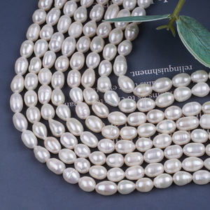 Hàng bán chạy: Ngọc trai tự nhiên bán sỉ 6-7mm, màu hồng tím trắng, dạng hạt gạo, chuỗi ngọc trai nước ngọt - Product Image 4