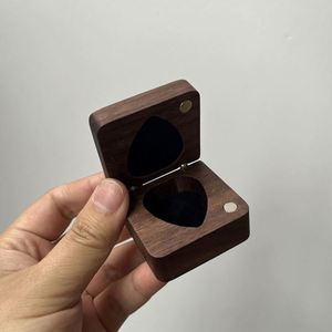 Customizable LOGO Square Walnut Wood Guitar Pick Storage <b>Box</b> for <b>Music</b> Stores Gift - Product Image 5