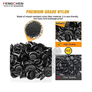 100pcs HE26 Car Bumper Retentor Clipes Nylon Fixadores Rebite Kit Porta Guarnição Painel Clipes Bumper Push Rivet Clipes Preto - Product Image 2