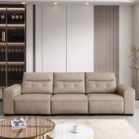 Ensemble de canapés sectionnels de luxe léger, petit appartement, simple, rangée droite, trois places, ensemble de meubles de salon, ensemble de canapés en cuir pour la maison