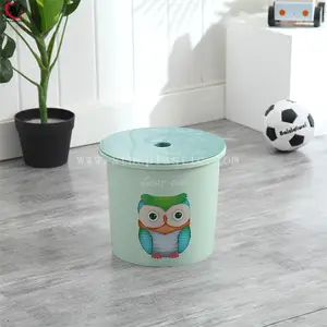 27.5*27.5*24.5CM Owl Plastic 2 in 1 Storage Step Stool