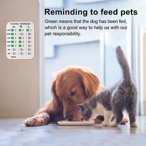 Tablero de registro de alimentación de mascotas, tarjeta de recordatorio de alimentación para perros, tablero de plástico ABS magnético de pared con temporizador para alimentación - Product Image 3
