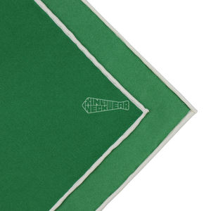 مثقاب مخصص مربع جيب حريري مطبوع نقي بحافة بيضاء للرجال مدلفنة يدويًا 35 - Product Image 4