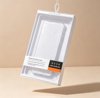 Boîte d'emballage jetable en plastique PVC gaufré pour coques de téléphone transparentes universelles et accessoires de téléphonie mobile avec logo personnalisé