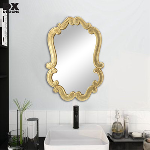 DX thiết kế mới pháp retro khắc HD khung gỗ lớn tường treo phòng tắm trang điểm gương cho trang trí sử dụng - Product Image 6
