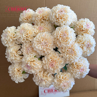 Fleurs artificielles Dahlia DC193 au toucher réel, hydratantes, roses, pour mariage et décoration intérieure