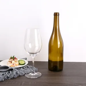 FDA nhà máy tùy biến rỗng chai thủy tinh 750ml chai rượu vang với không có dưới màu xanh lá cây chai thủy tinh